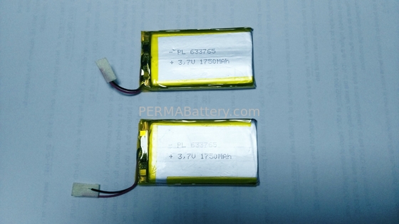 КИТАЙ Блок батарей полимера 633765 3.7V 1750mAh лития с внешними руководствами предохранения и летания поставщик